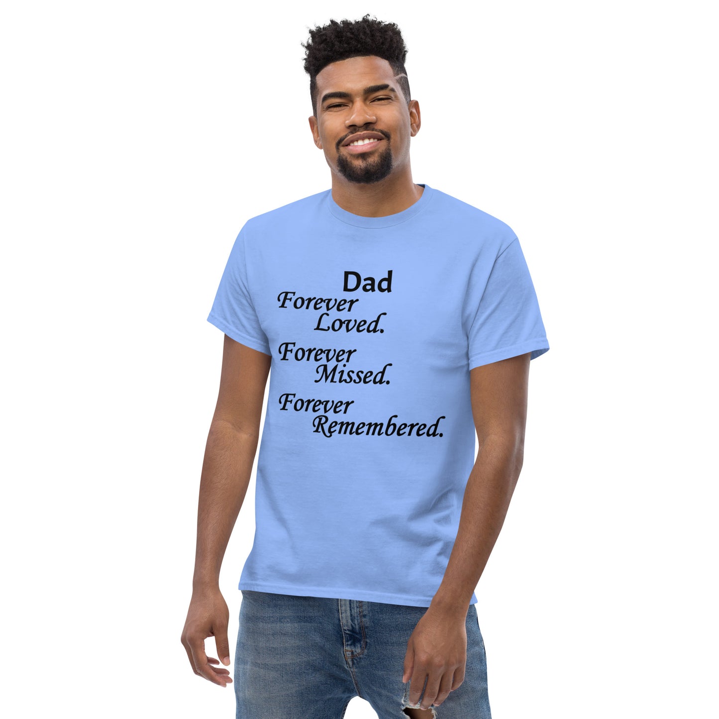 Classic Cotton Men's T-Shirt Block Design Black Lettering