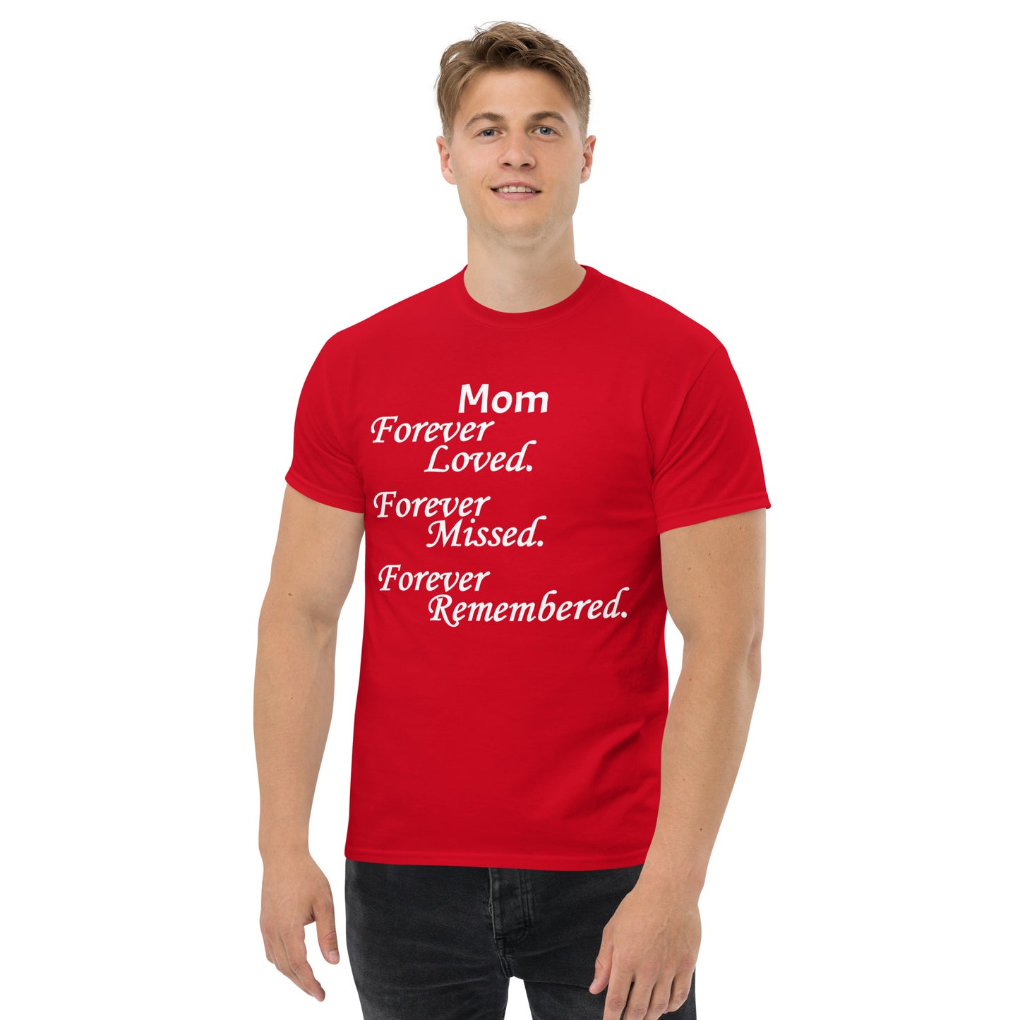 Classic Cotton Men's T-Shirt Block Design White Lettering