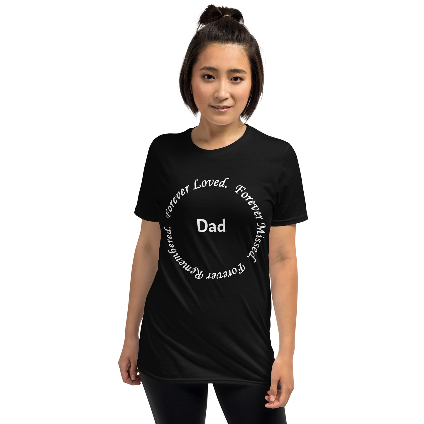 Gildan Softstyle Ring-Spun Cotton Unisex T-Shirt Circle Design White Lettering