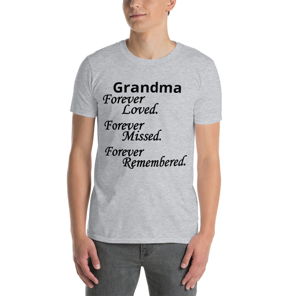 Gildan Softstyle Ring-Spun Cotton Unisex T-Shirt Block Design Black Lettering
