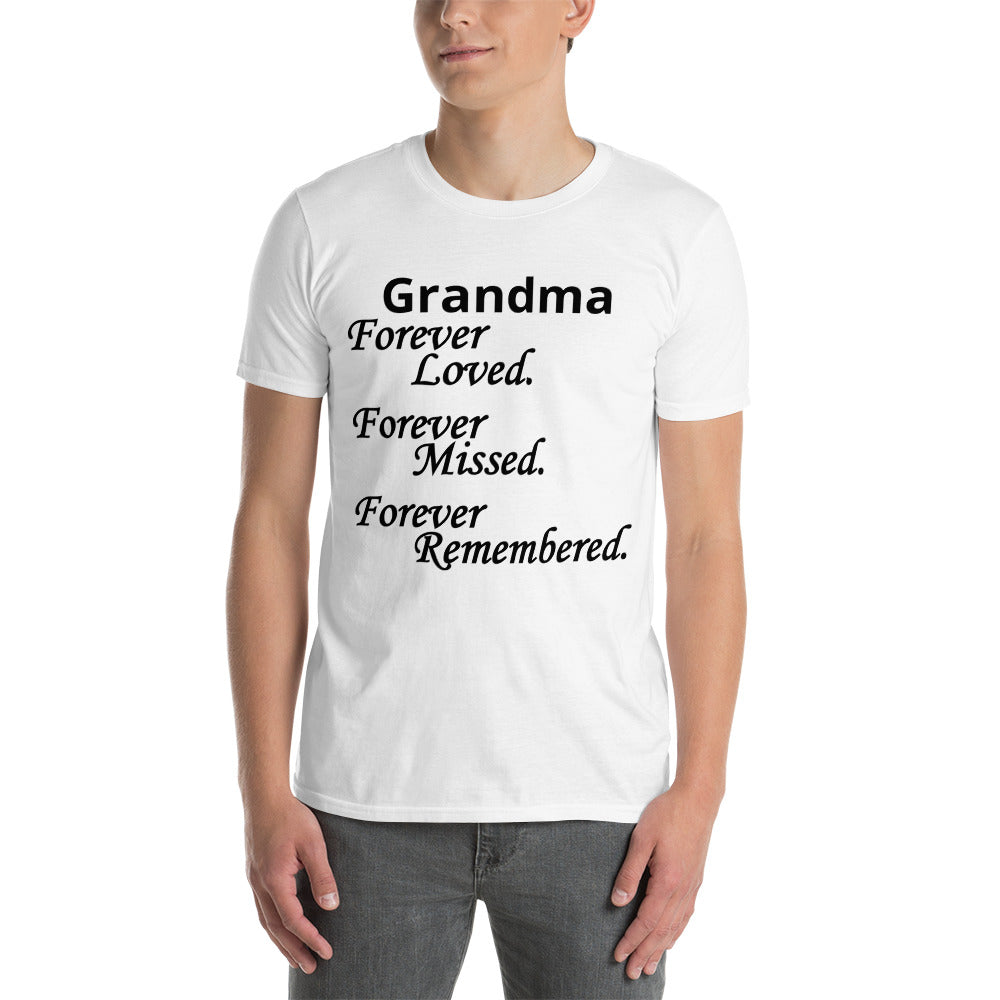 Gildan Softstyle Ring-Spun Cotton Unisex T-Shirt Block Design Black Lettering