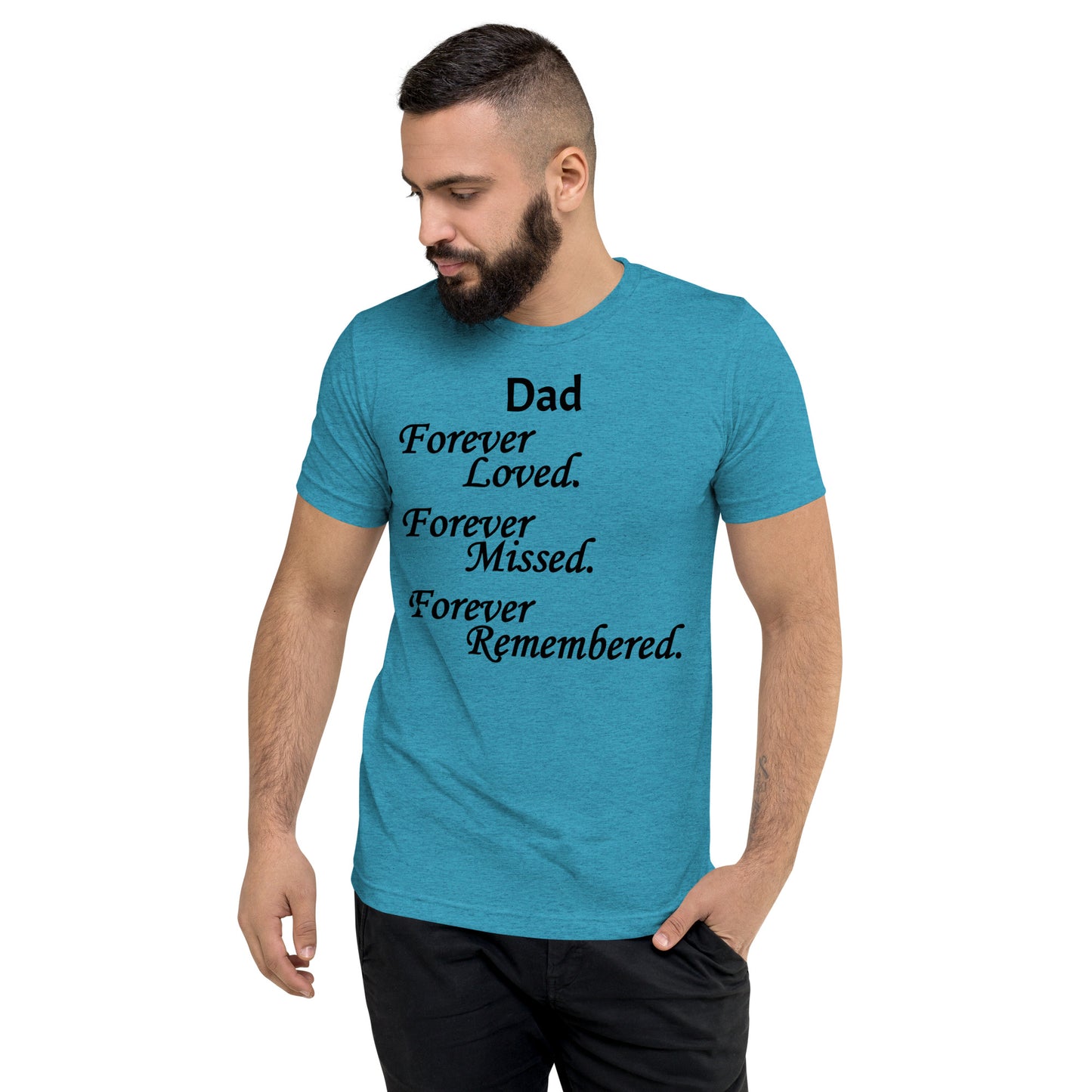 Bella + Canvas Tri-Blend Unisex T-Shirt Block Design Black Lettering