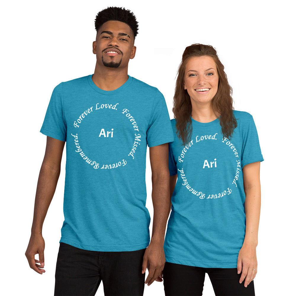 Bella + Canvas Tri-Blend Unisex T-Shirt Circle Design White Lettering