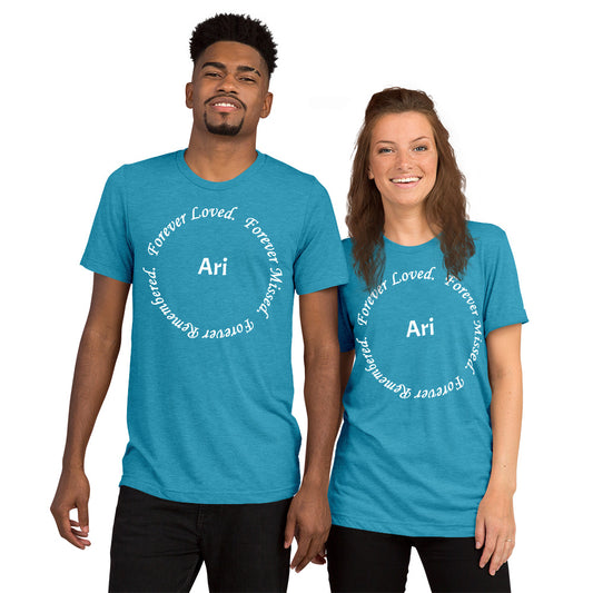 Bella + Canvas Tri-Blend Unisex T-Shirt Circle Design White Lettering