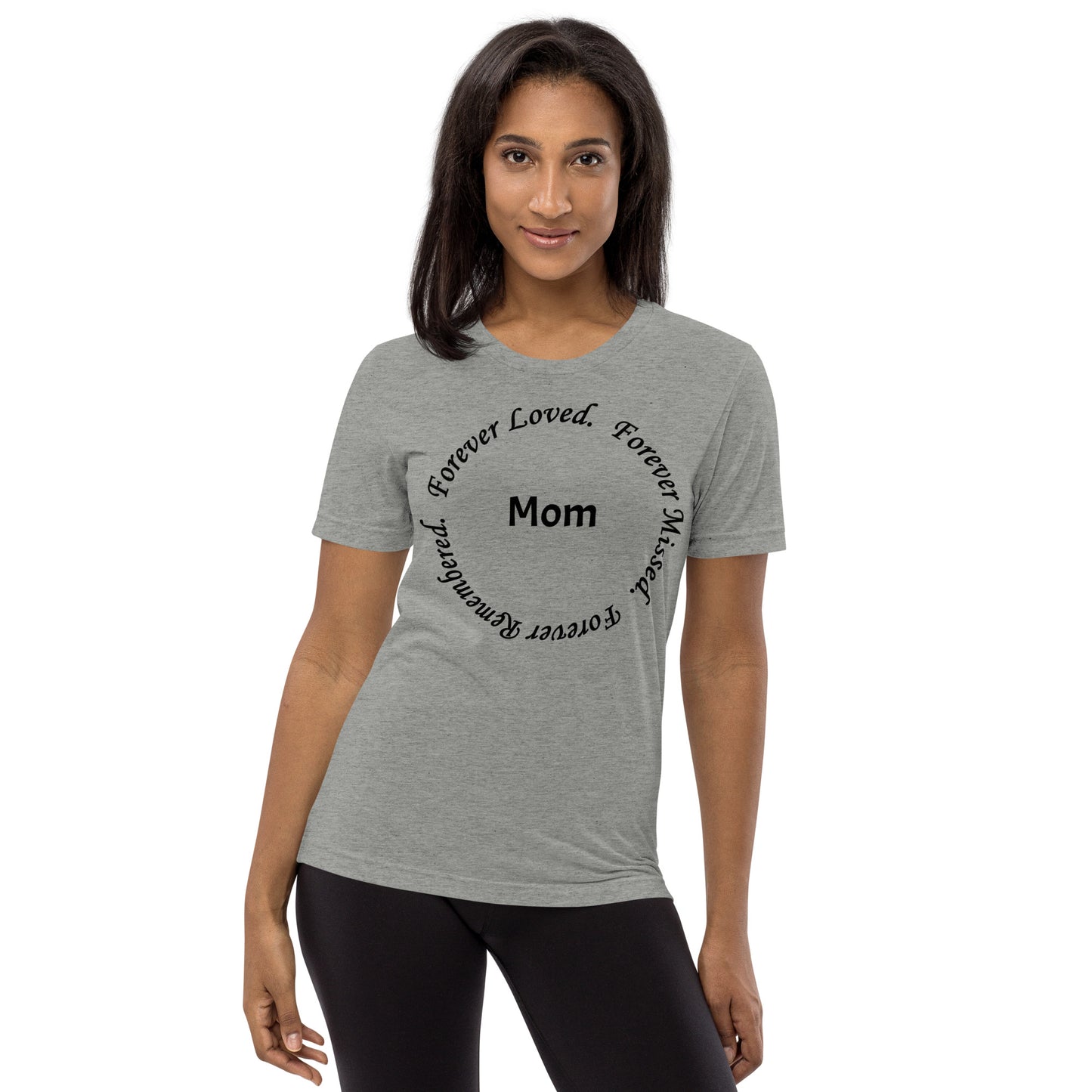 Bella + Canvas Tri-Blend Unisex T-Shirt Circle Design Black Lettering