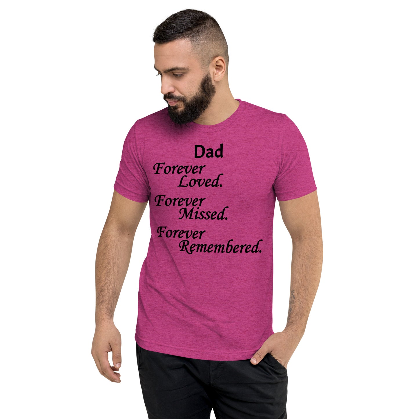 Bella + Canvas Tri-Blend Unisex T-Shirt Block Design Black Lettering