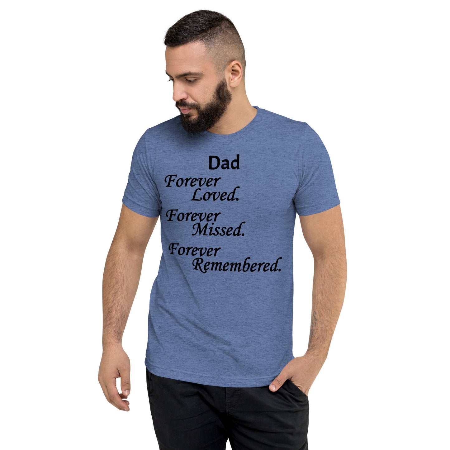 Bella + Canvas Tri-Blend Unisex T-Shirt Block Design Black Lettering