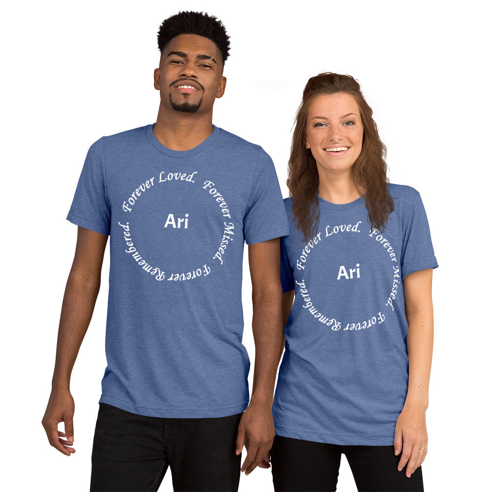 Bella + Canvas Tri-Blend Unisex T-Shirt Circle Design White Lettering