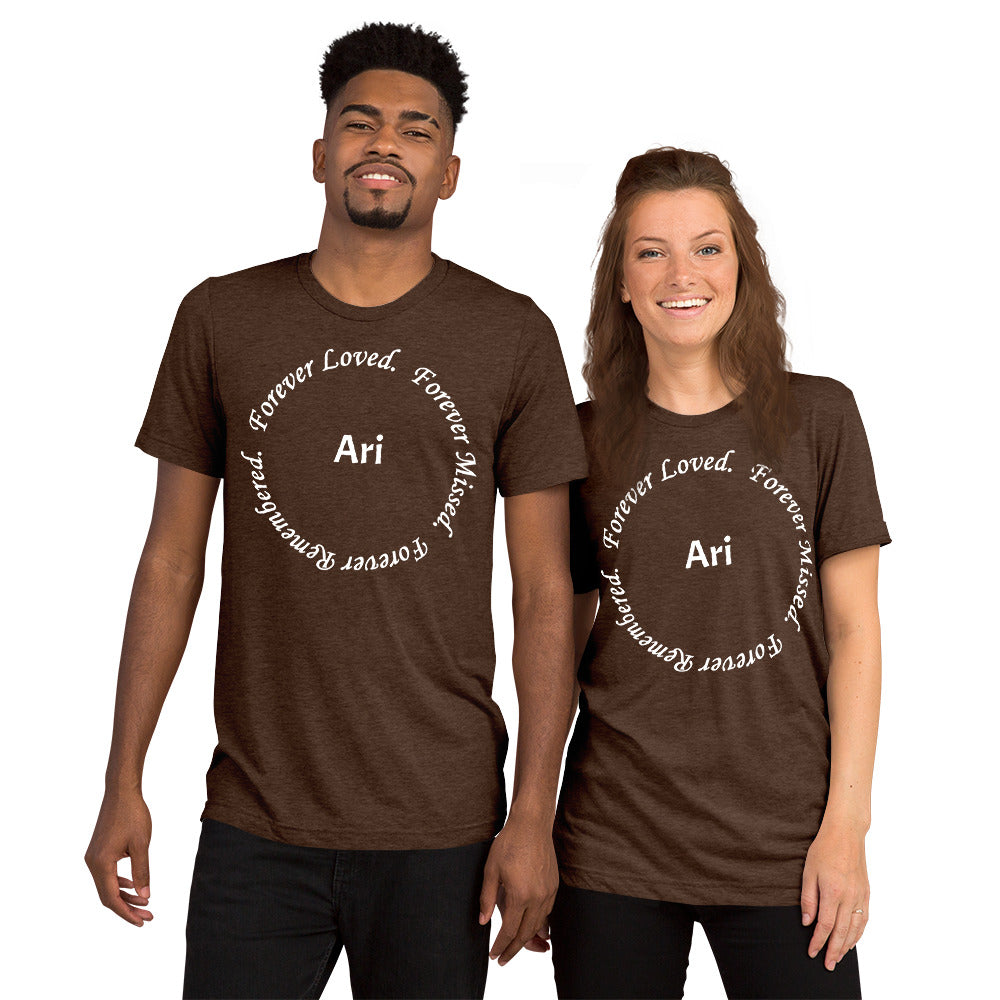 Bella + Canvas Tri-Blend Unisex T-Shirt Circle Design White Lettering