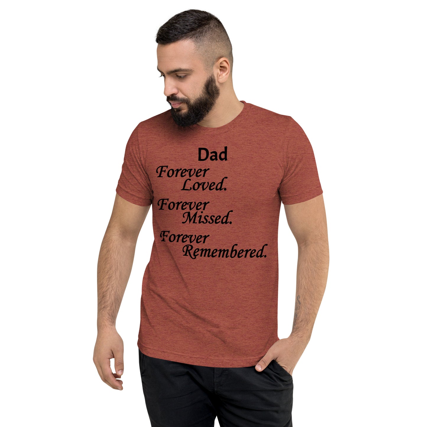 Bella + Canvas Tri-Blend Unisex T-Shirt Block Design Black Lettering