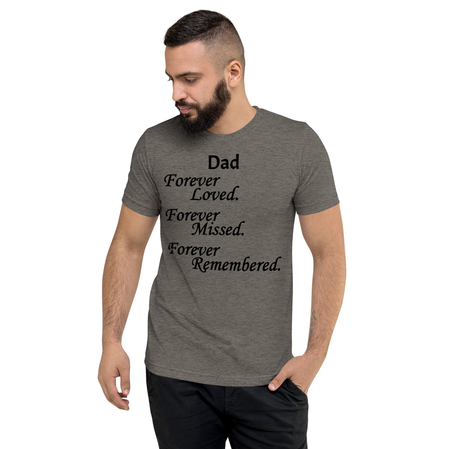 Bella + Canvas Tri-Blend Unisex T-Shirt Block Design Black Lettering