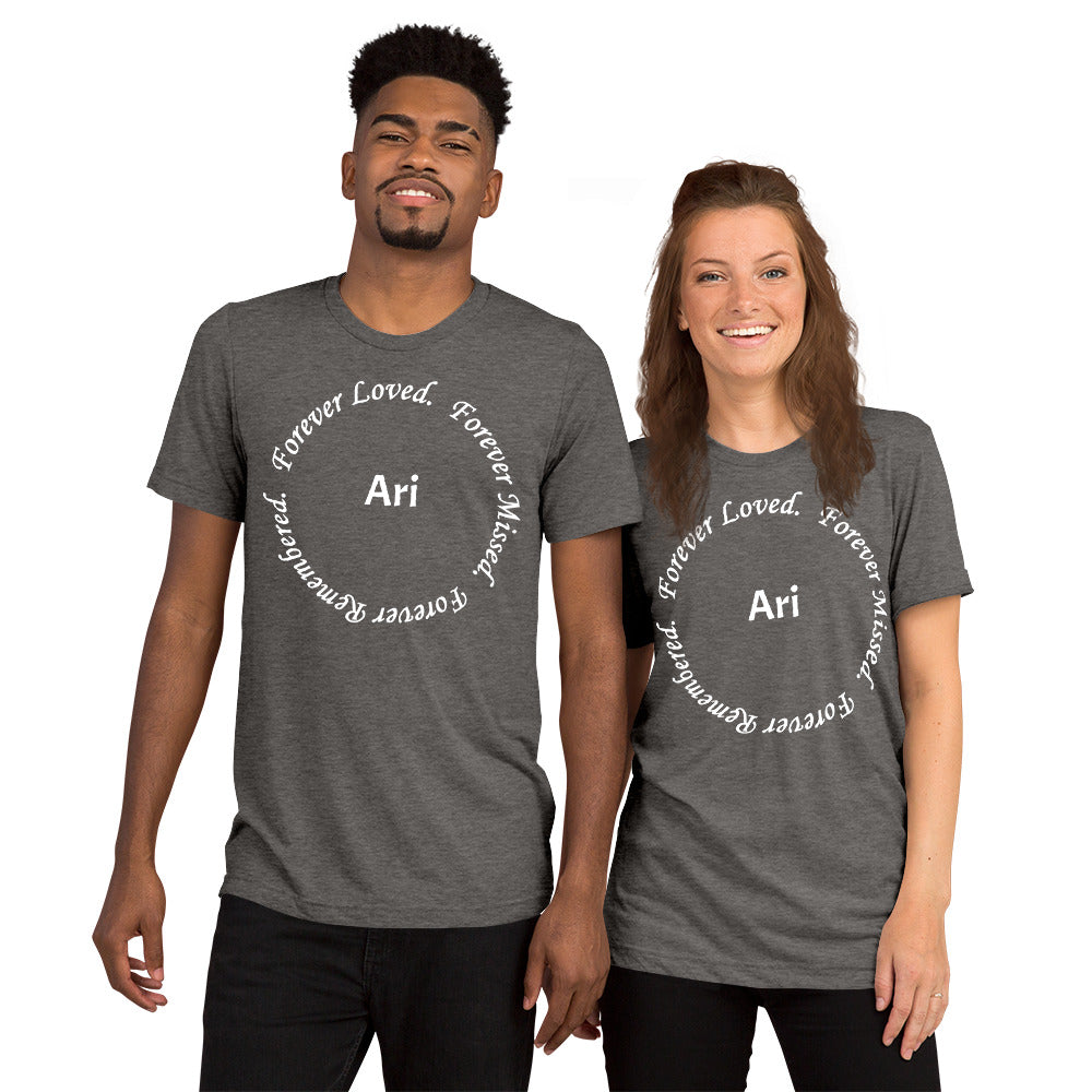 Bella + Canvas Tri-Blend Unisex T-Shirt Circle Design White Lettering