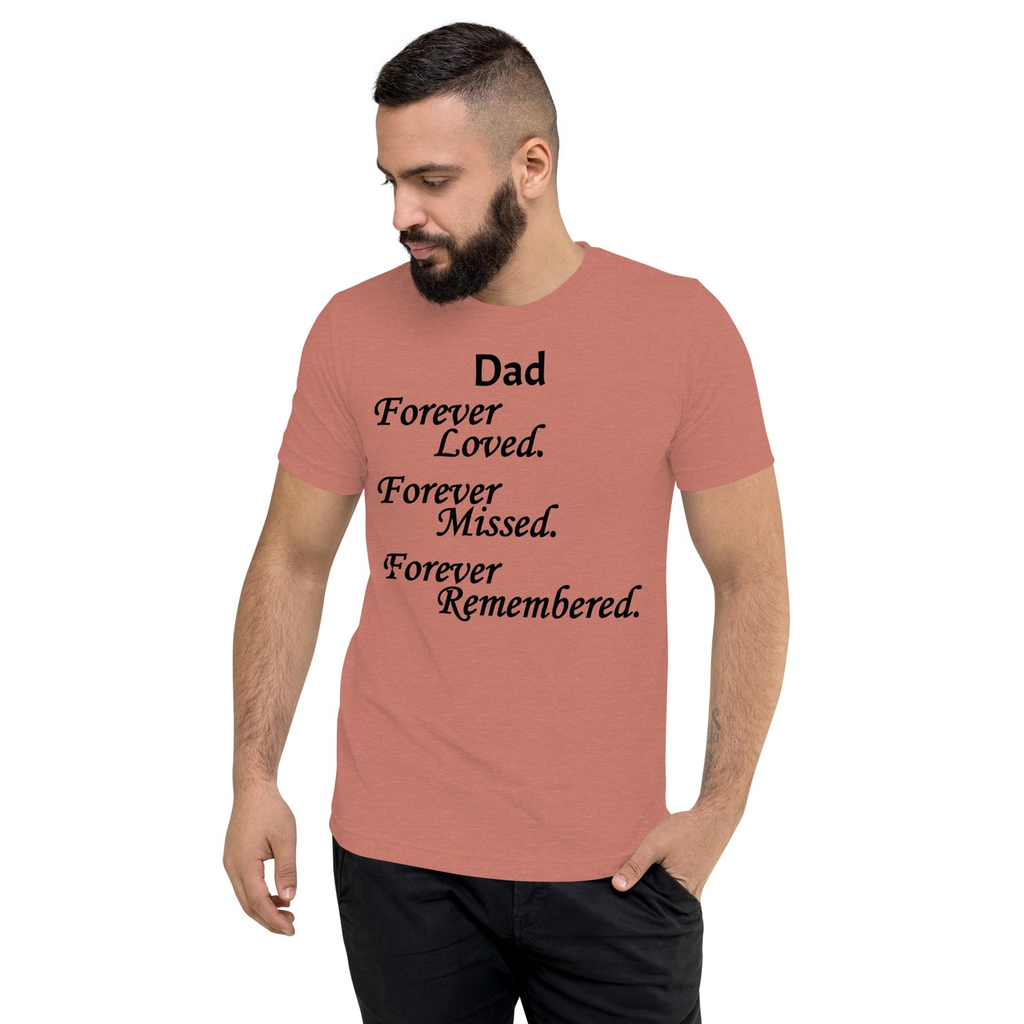 Bella + Canvas Tri-Blend Unisex T-Shirt Block Design Black Lettering