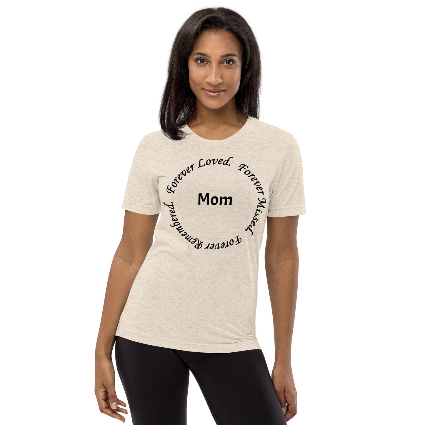 Bella + Canvas Tri-Blend Unisex T-Shirt Circle Design Black Lettering