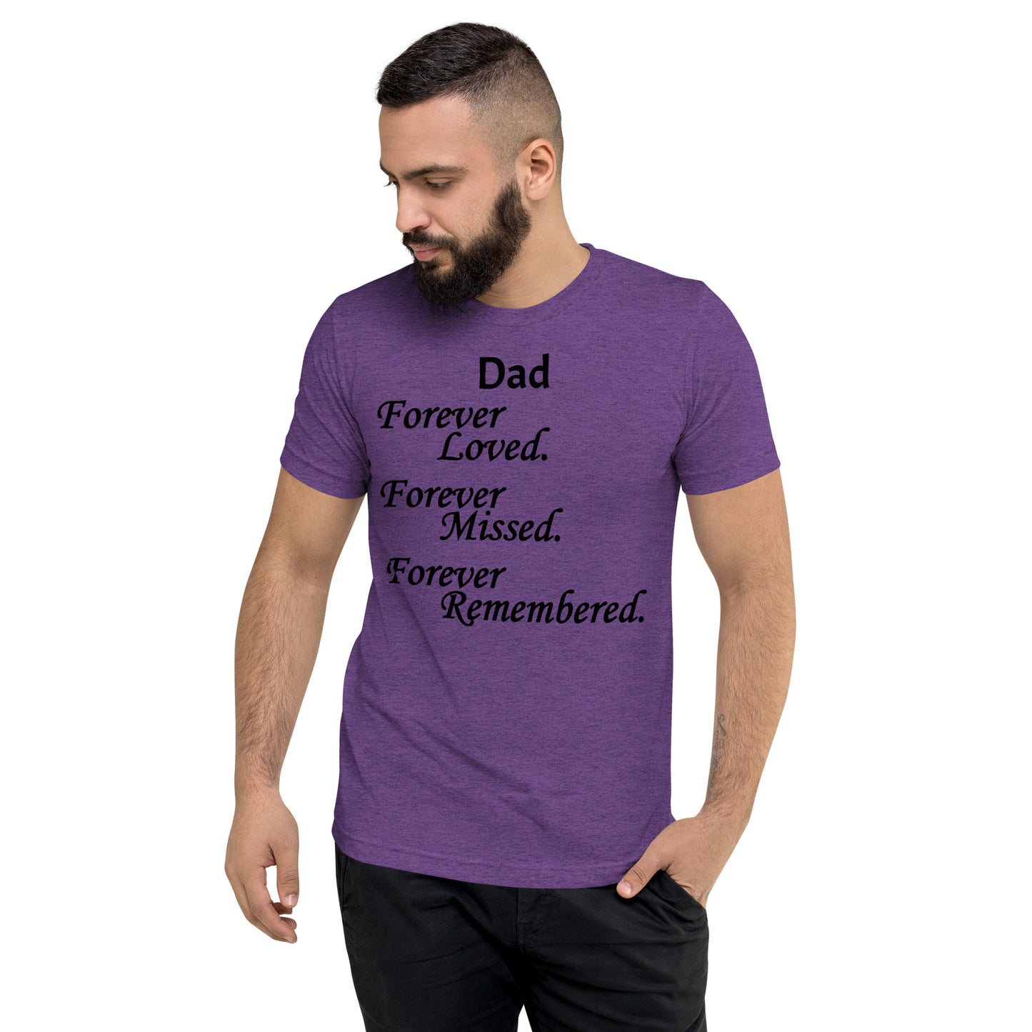 Bella + Canvas Tri-Blend Unisex T-Shirt Block Design Black Lettering