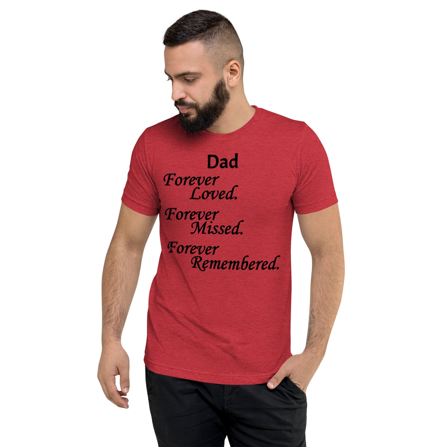 Bella + Canvas Tri-Blend Unisex T-Shirt Block Design Black Lettering