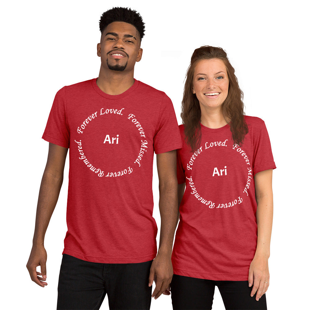 Bella + Canvas Tri-Blend Unisex T-Shirt Circle Design White Lettering