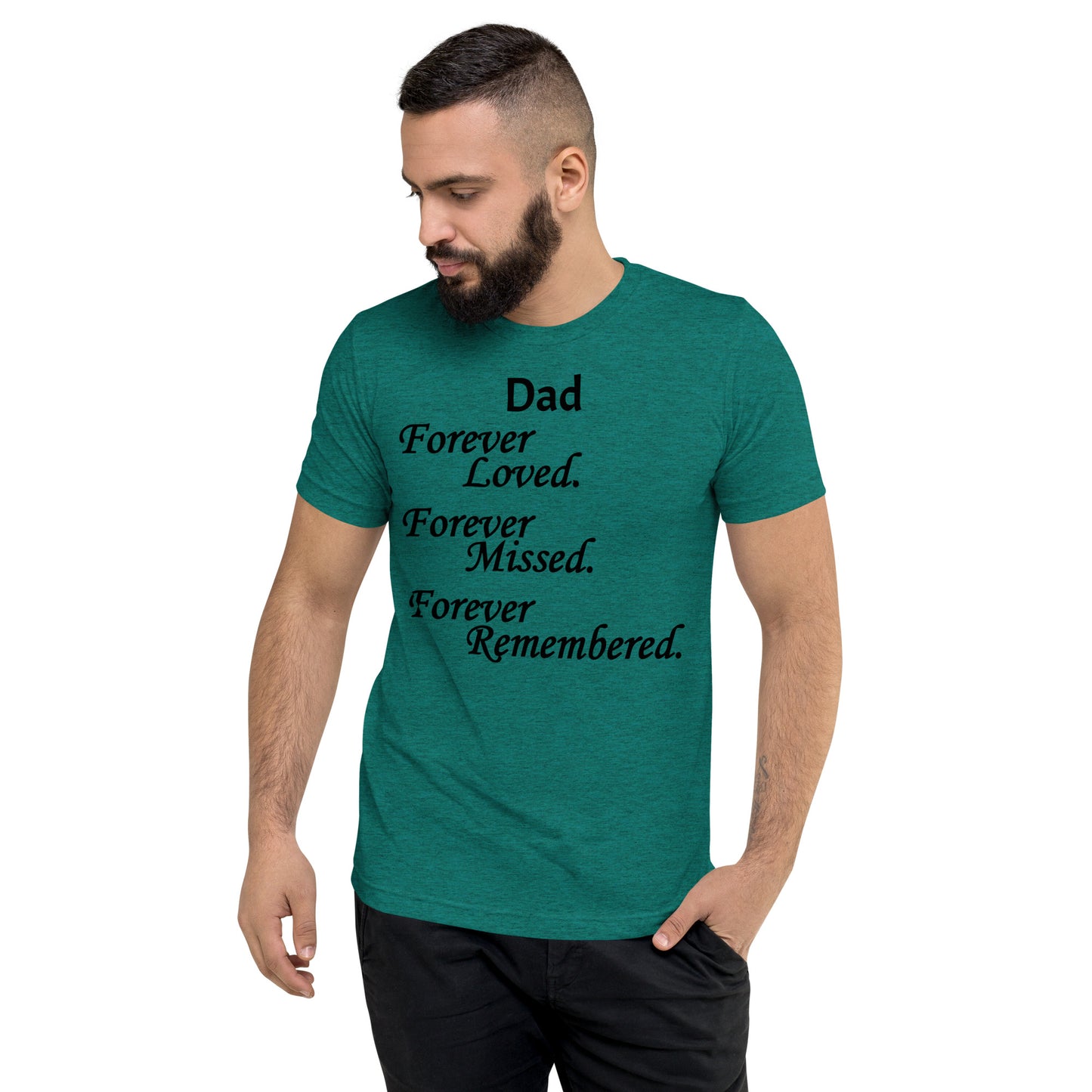 Bella + Canvas Tri-Blend Unisex T-Shirt Block Design Black Lettering