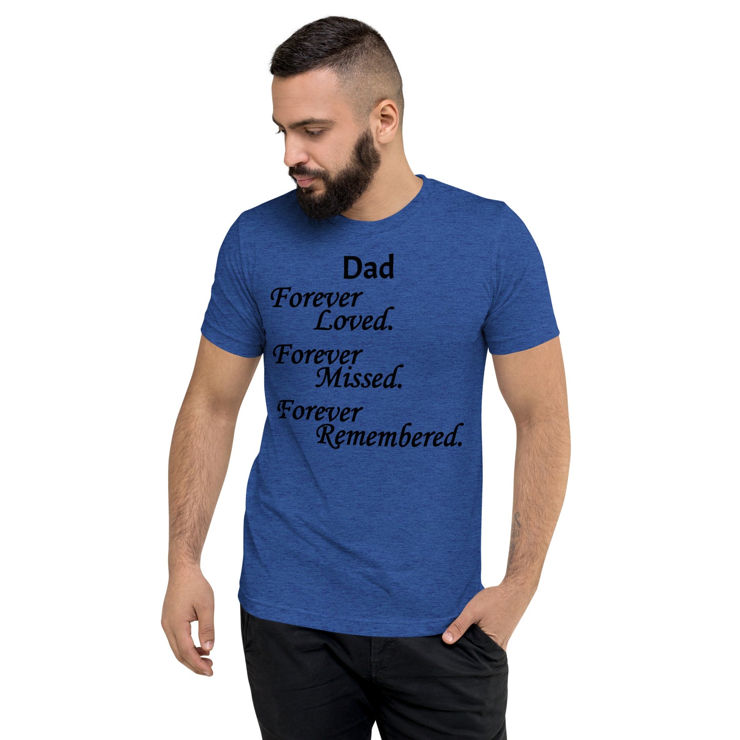 Bella + Canvas Tri-Blend Unisex T-Shirt Block Design Black Lettering