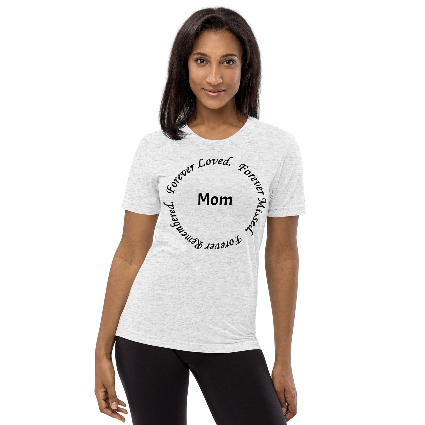 Bella + Canvas Tri-Blend Unisex T-Shirt Circle Design Black Lettering