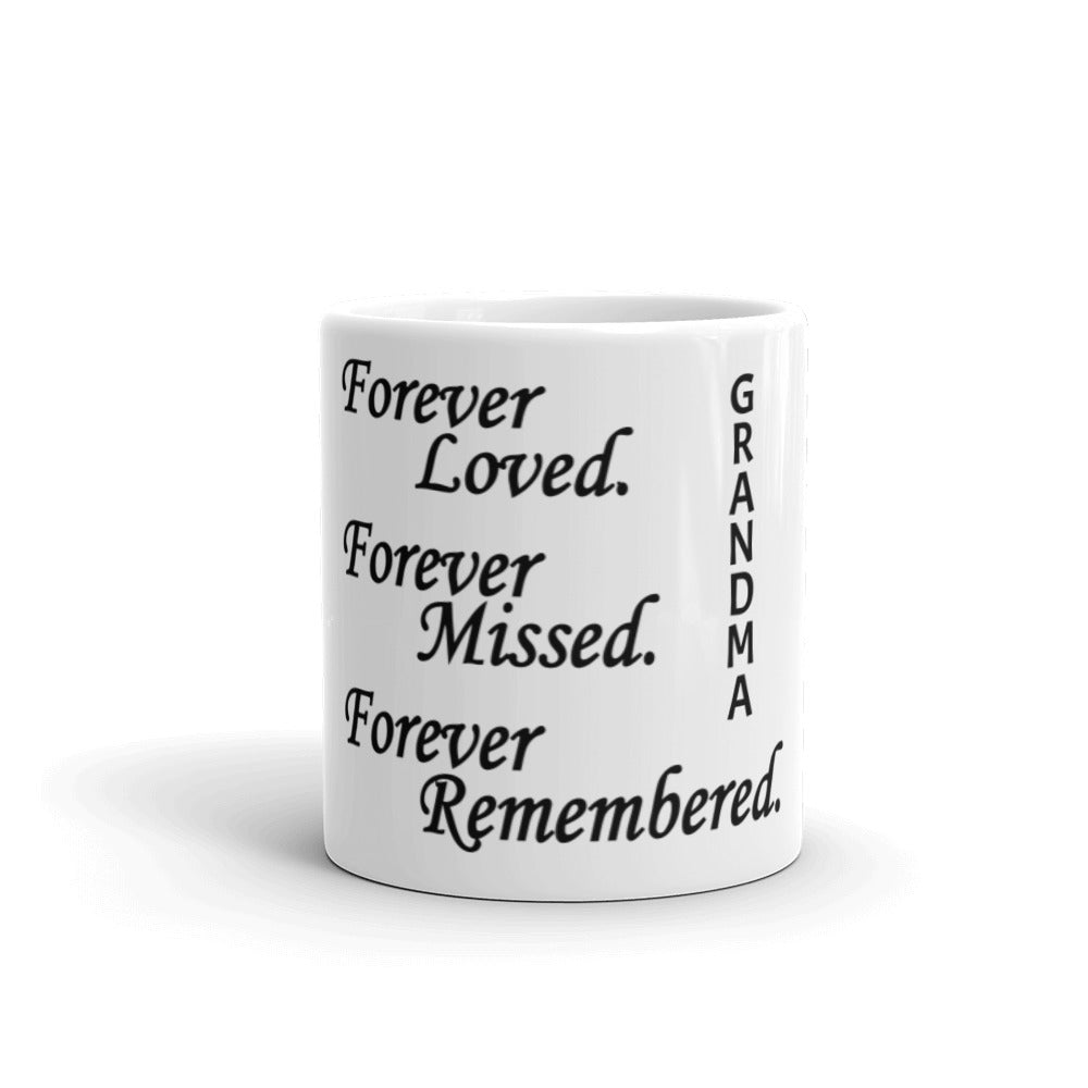 Glossy White Mug "Grandma" - Block Design