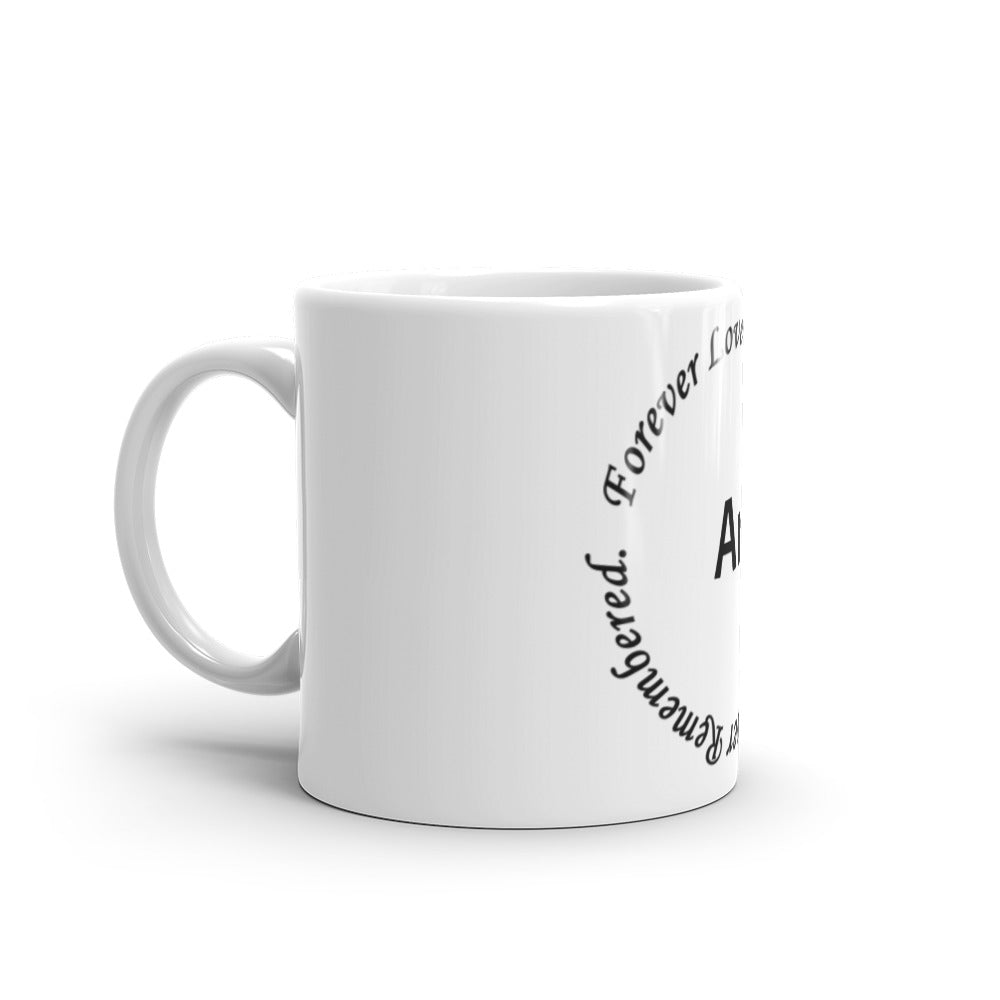 Glossy White Mug "Ari" - Circle Design
