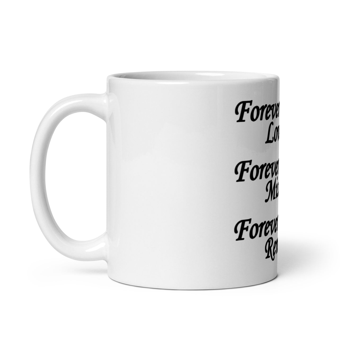 Glossy White Mug "David" - Block Design