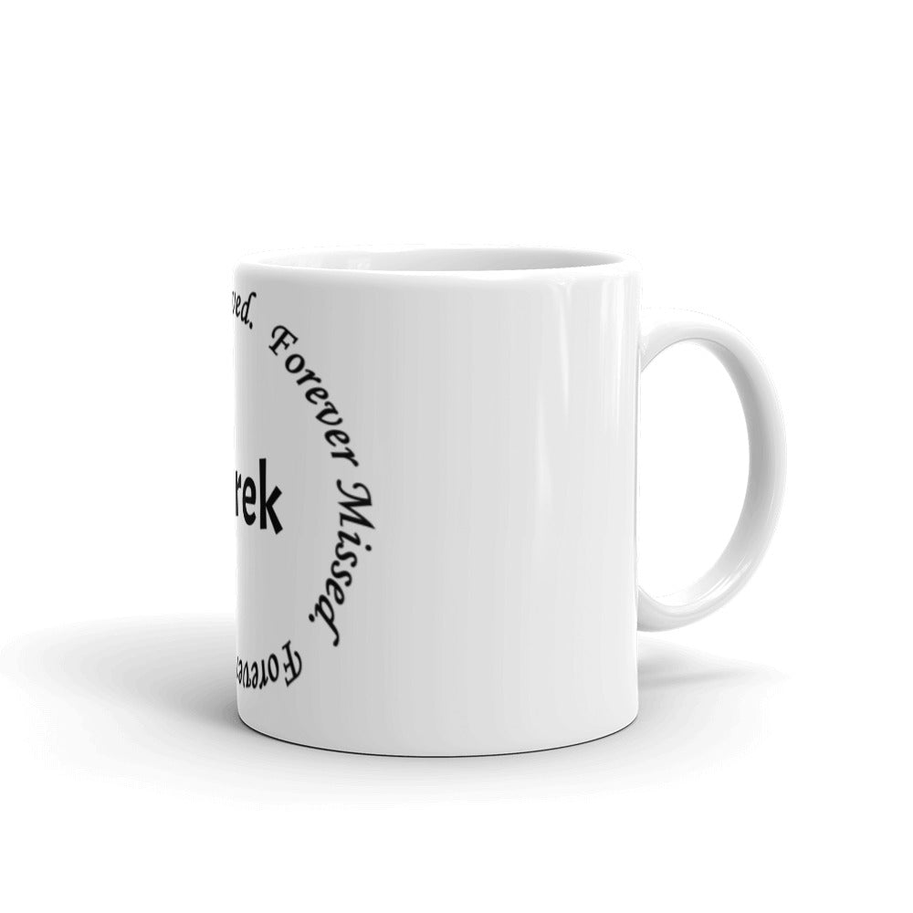 Glossy White Mug "Derek" - Circle Design