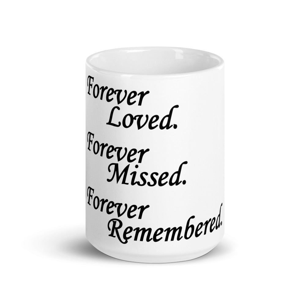 Glossy White Mug - Block Design