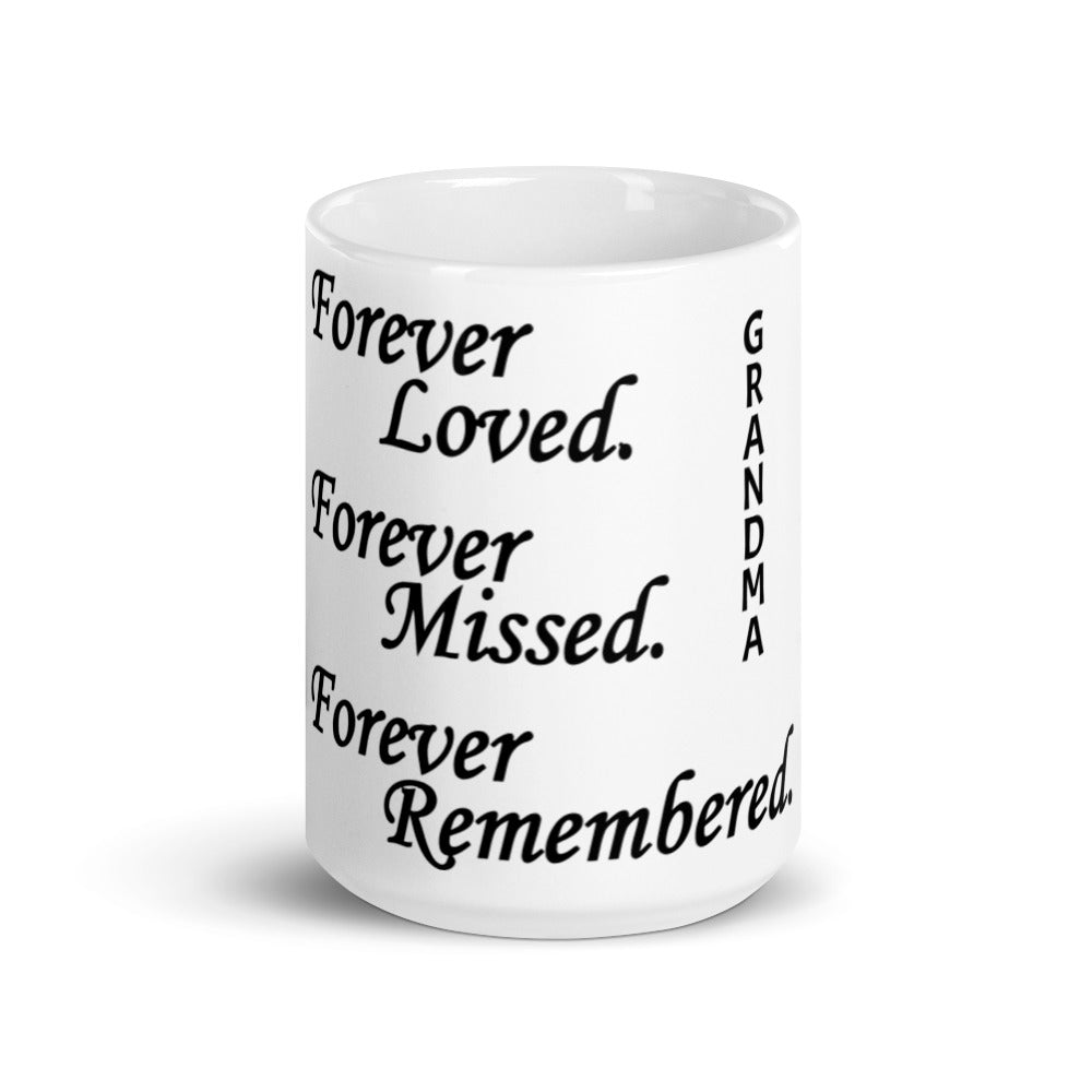 Glossy White Mug "Grandma" - Block Design