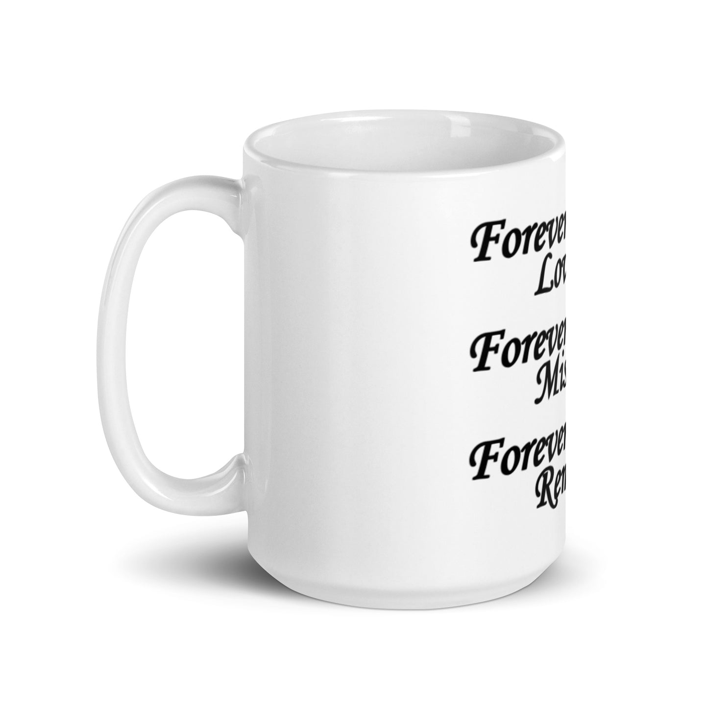 Glossy White Mug "David" - Block Design