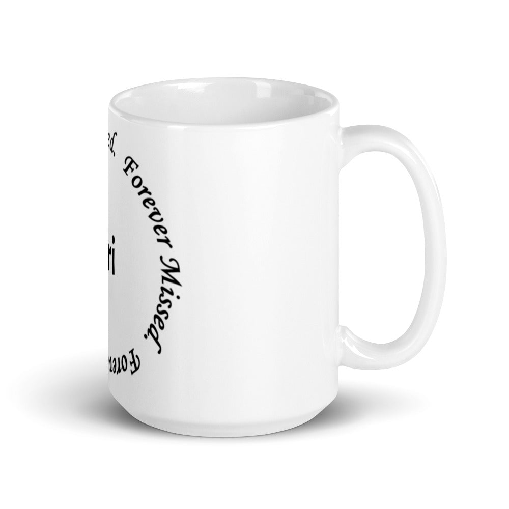 Glossy White Mug "Ari" - Circle Design