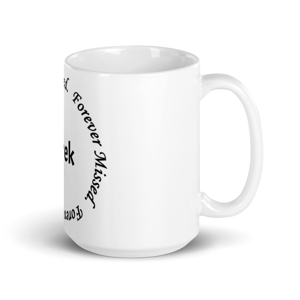 Glossy White Mug "Derek" - Circle Design