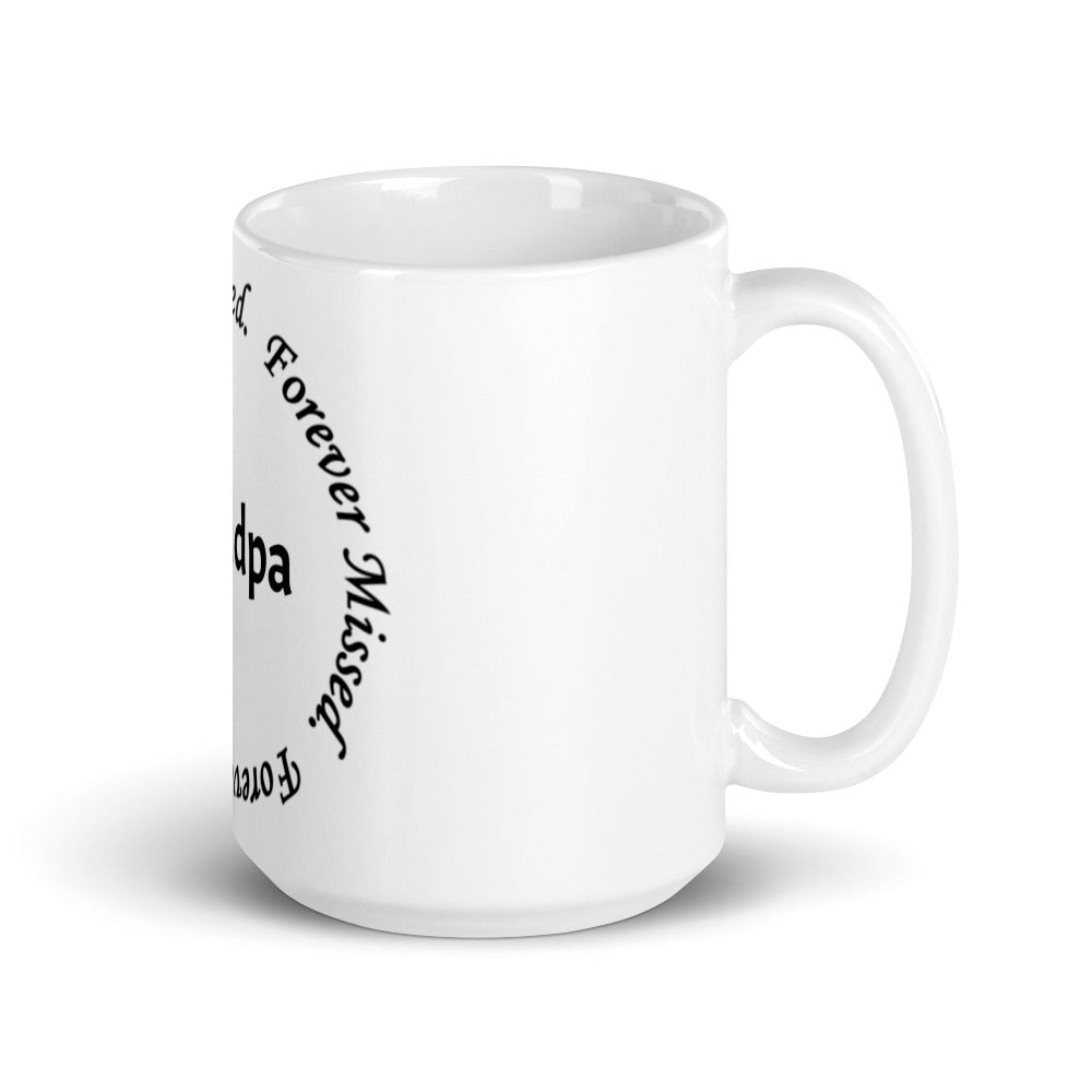 Glossy White Mug "Grandpa" - Circle Design