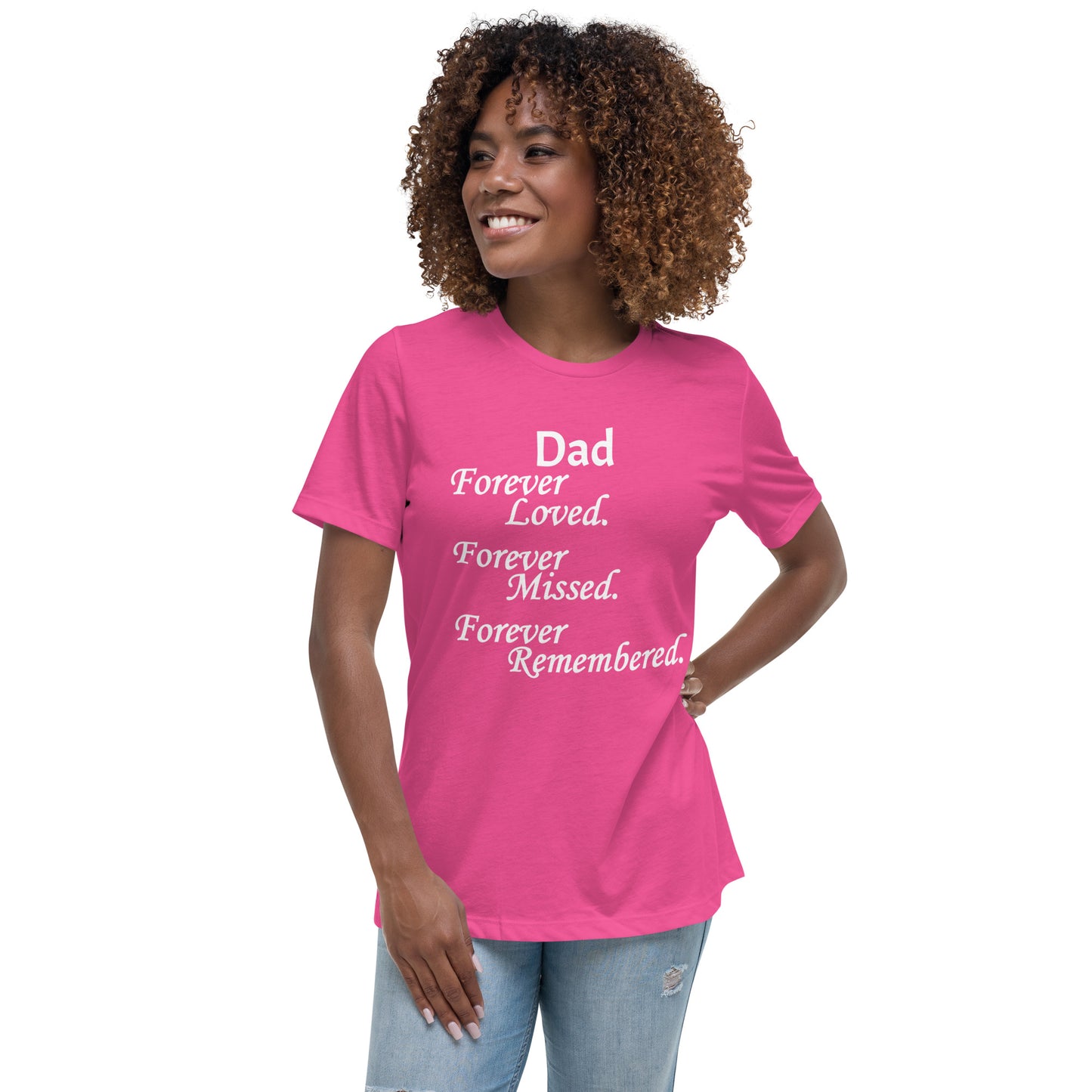 Bella + Canvas Combed and Ring-Spun Cotton Women's T-Shirt Block Design White Lettering