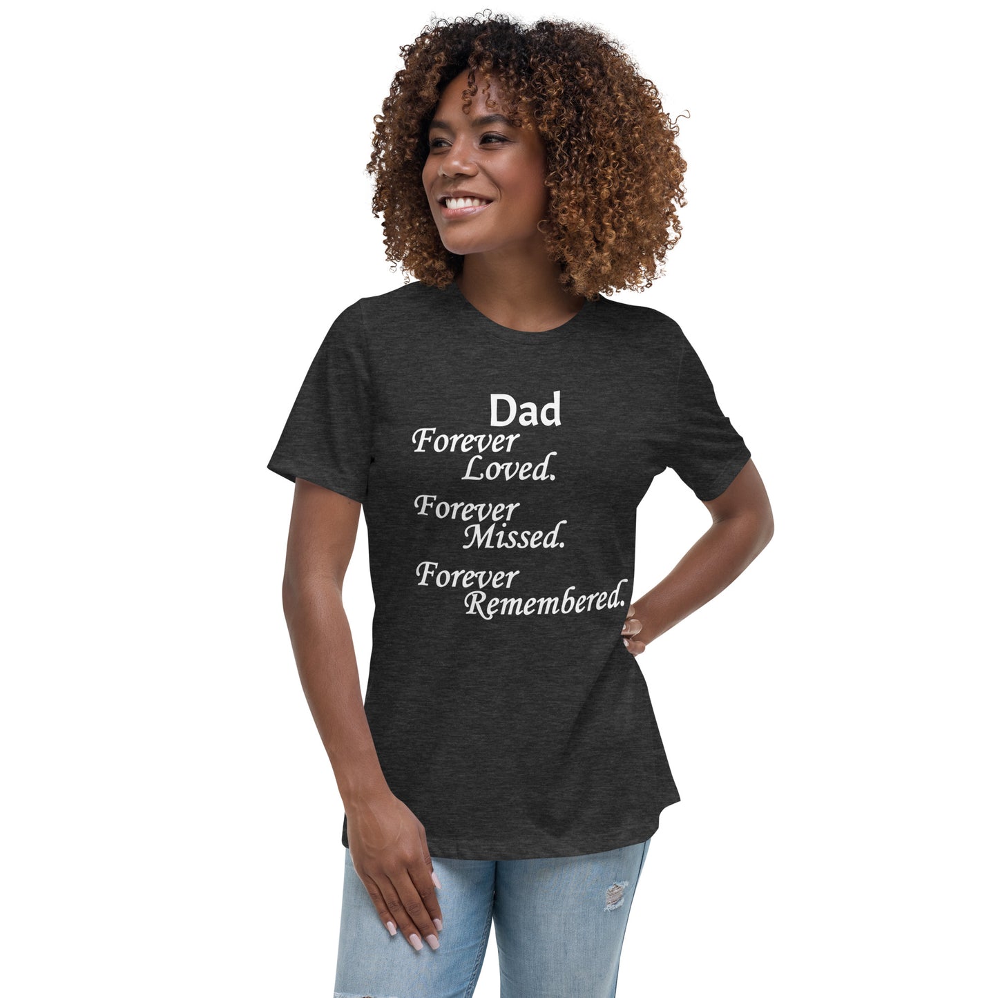Bella + Canvas Combed and Ring-Spun Cotton Women's T-Shirt Block Design White Lettering