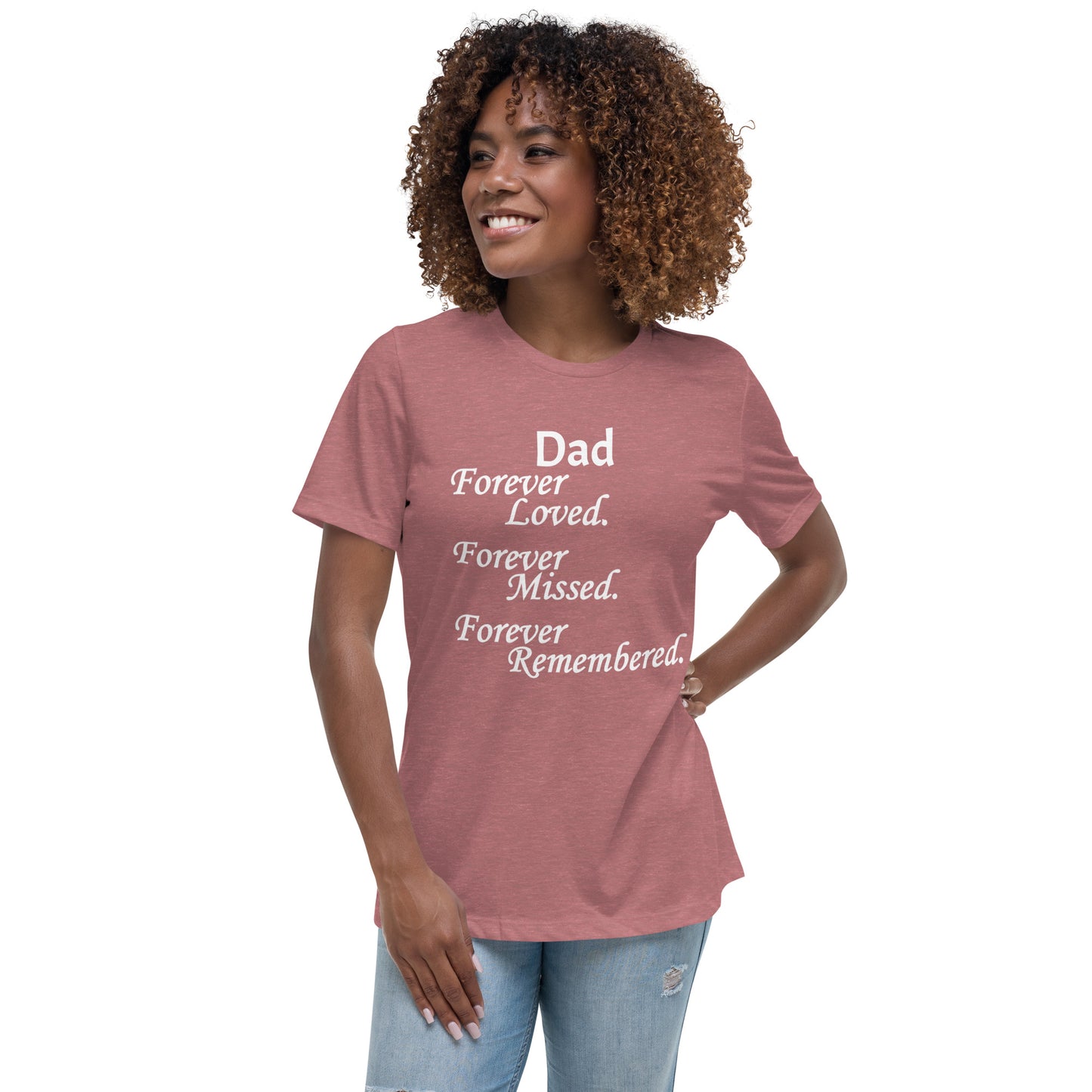 Bella + Canvas Combed and Ring-Spun Cotton Women's T-Shirt Block Design White Lettering