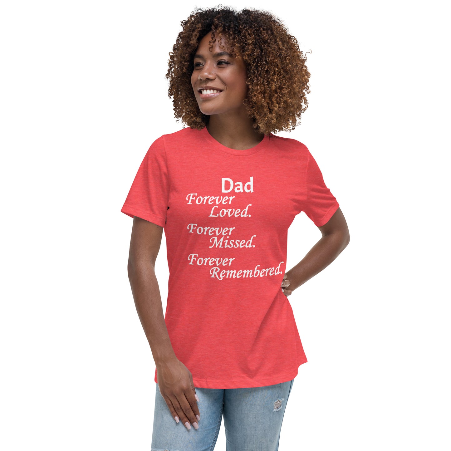 Bella + Canvas Combed and Ring-Spun Cotton Women's T-Shirt Block Design White Lettering