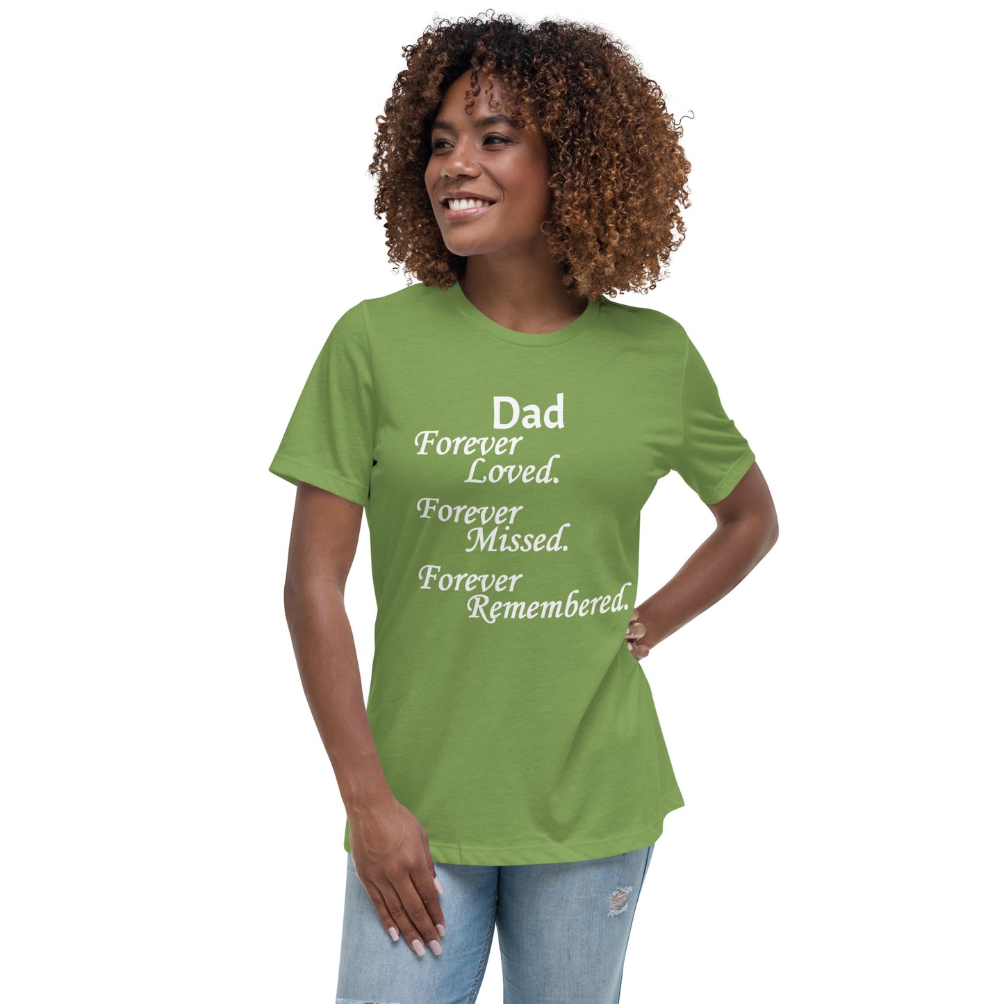 Bella + Canvas Combed and Ring-Spun Cotton Women's T-Shirt Block Design White Lettering