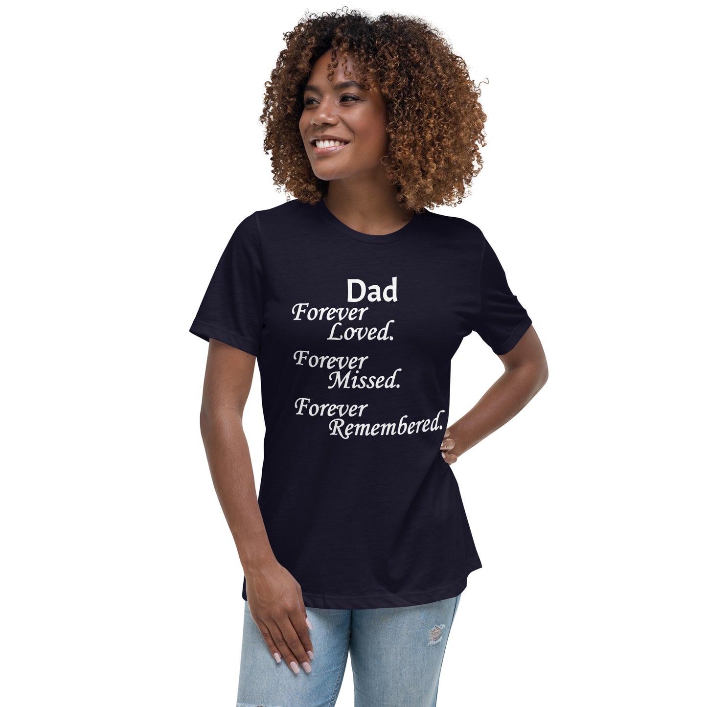 Bella + Canvas Combed and Ring-Spun Cotton Women's T-Shirt Block Design White Lettering