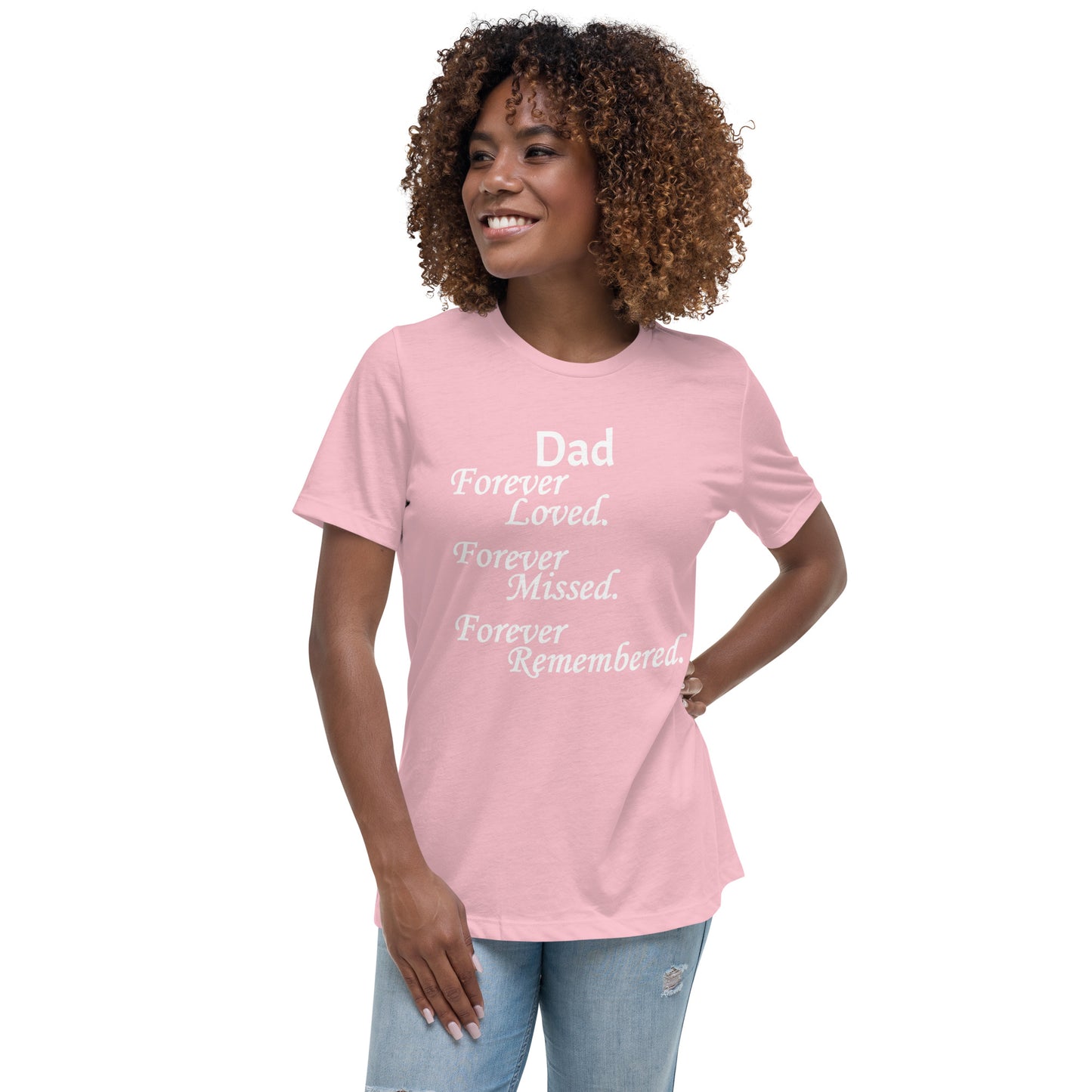 Bella + Canvas Combed and Ring-Spun Cotton Women's T-Shirt Block Design White Lettering