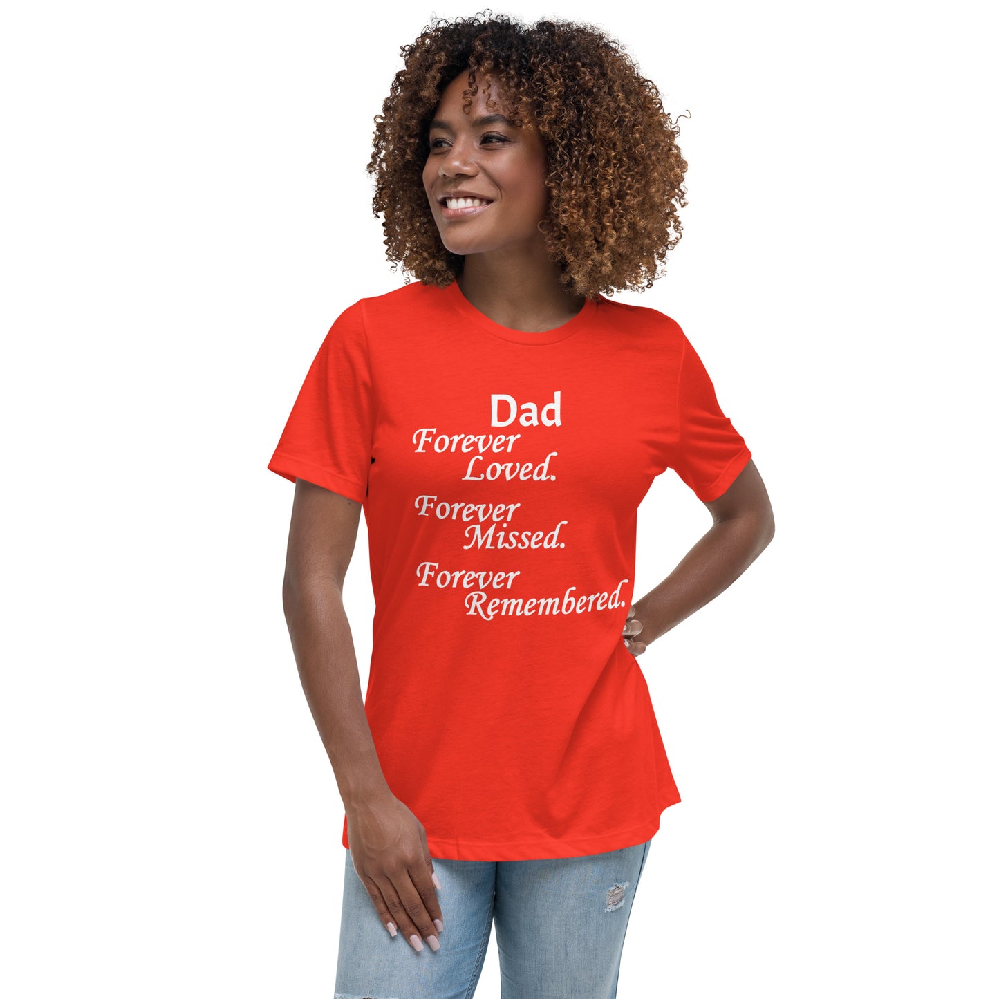 Bella + Canvas Combed and Ring-Spun Cotton Women's T-Shirt Block Design White Lettering