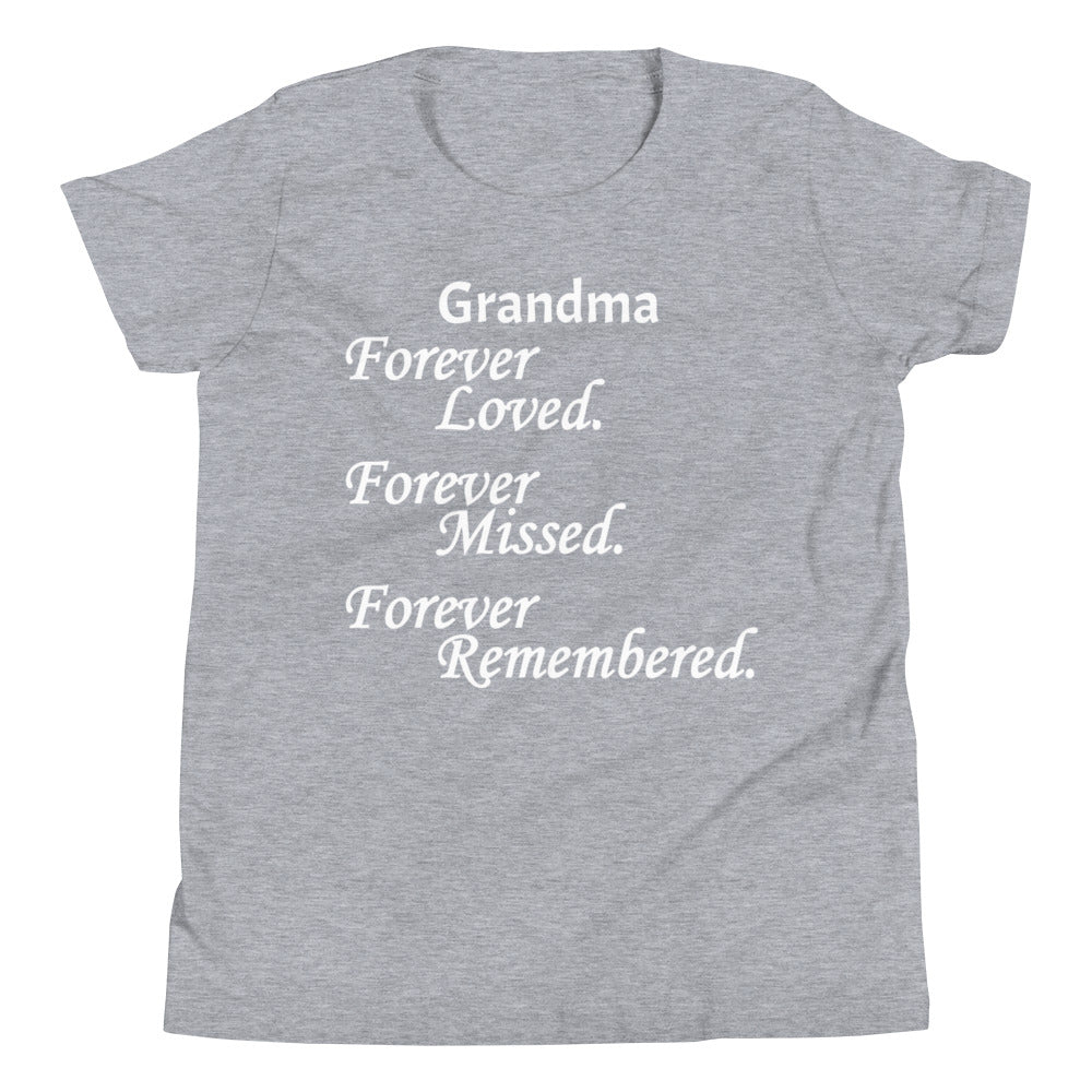 Bella + Canvas Combed and Ring-Spun Cotton Youth T-Shirt Block Design White Lettering