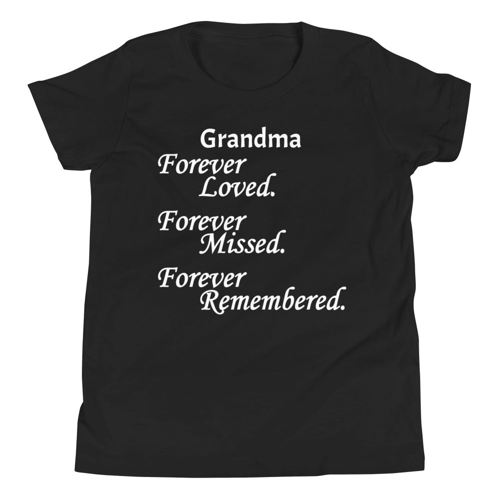 Bella + Canvas Combed and Ring-Spun Cotton Youth T-Shirt Block Design White Lettering