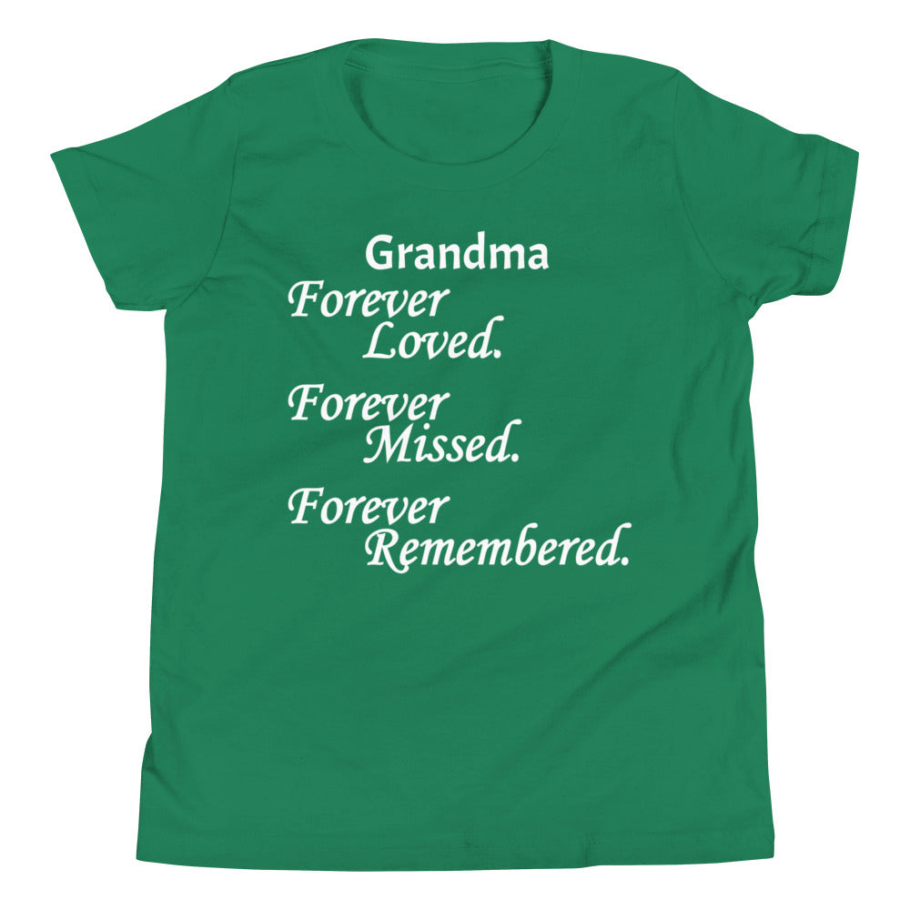 Bella + Canvas Combed and Ring-Spun Cotton Youth T-Shirt Block Design White Lettering