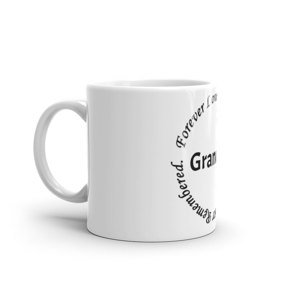 Glossy White Mug "Grandma" - Circle Design