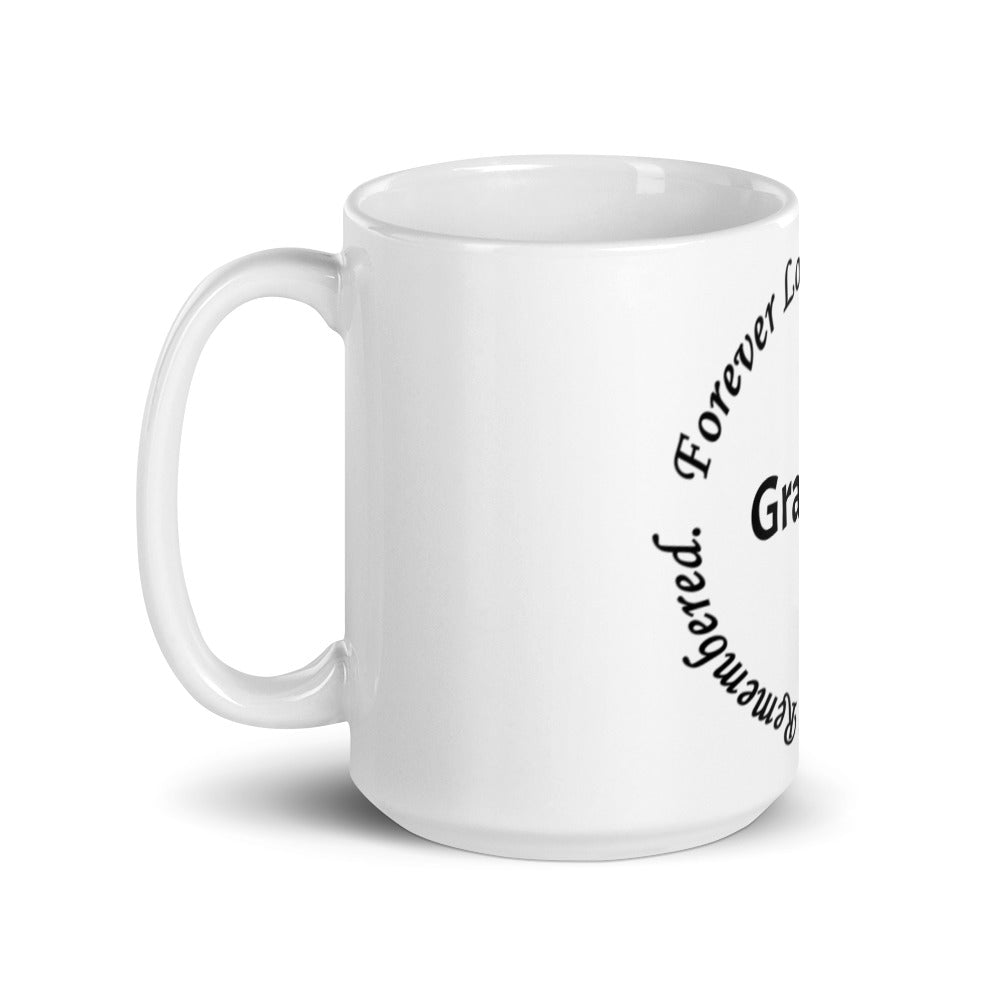 Glossy White Mug "Grandpa" - Circle Design