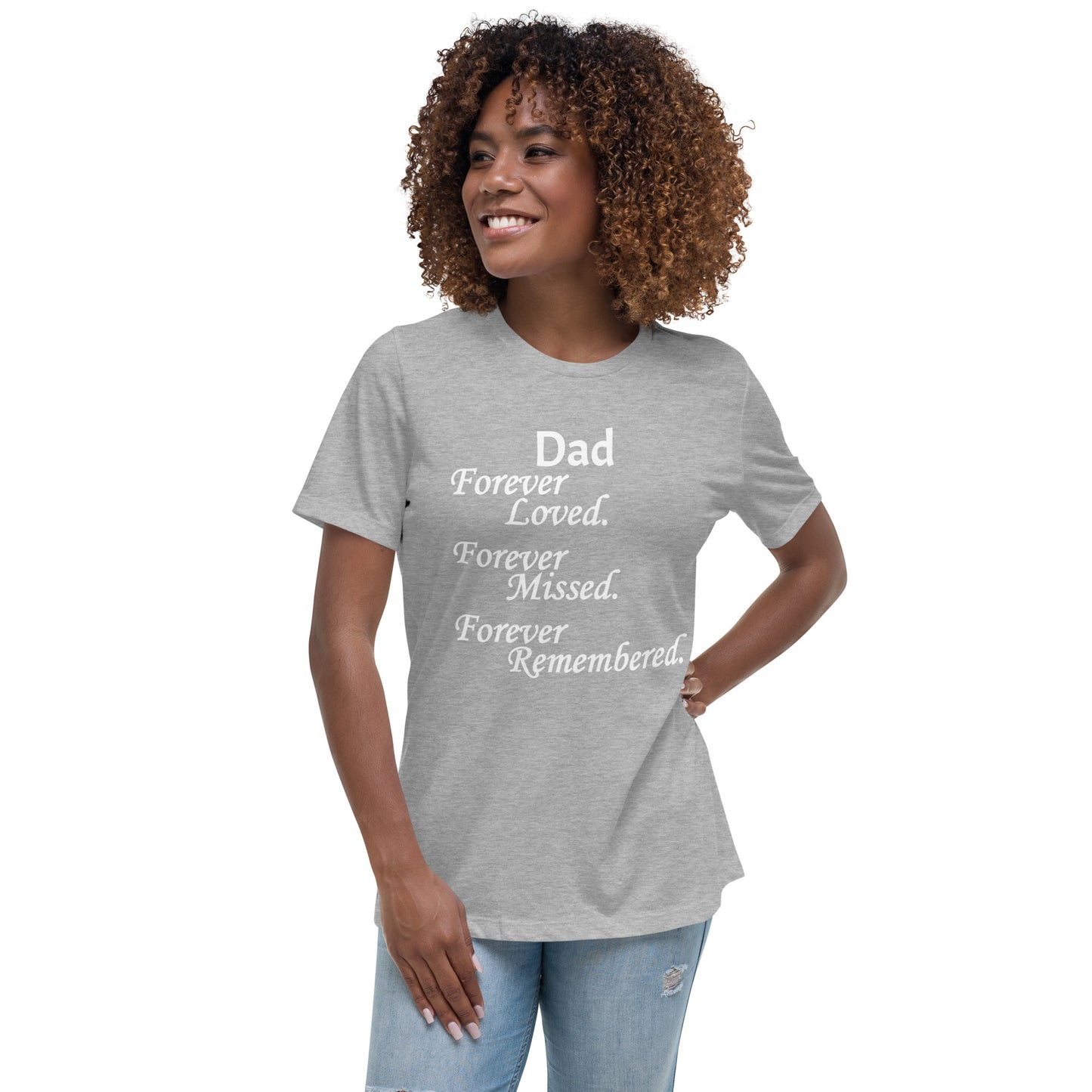 Bella + Canvas Combed and Ring-Spun Cotton Women's T-Shirt Block Design White Lettering
