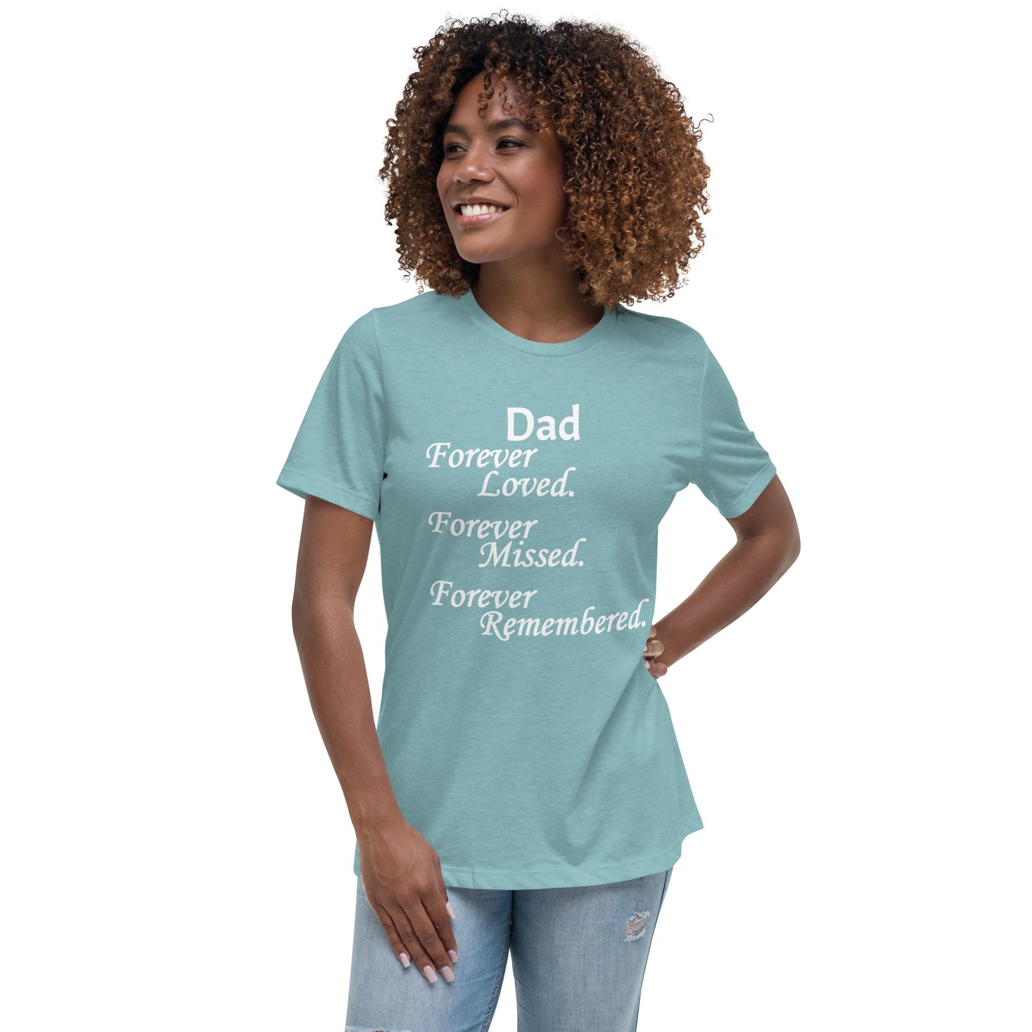 Bella + Canvas Combed and Ring-Spun Cotton Women's T-Shirt Block Design White Lettering